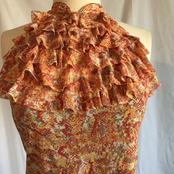 18 Limited orange netting tank top T2 - Picture 4 of 5